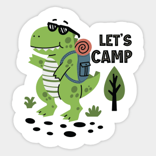 Happy camper dino Sticker